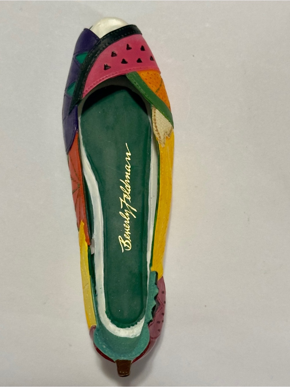 JUST THE RIGHT SHOE BY BEVERLY FELDMAN FIGURINE--FRUITY SHOE.YEAR-2000